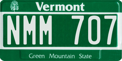 VT license plate NMM707