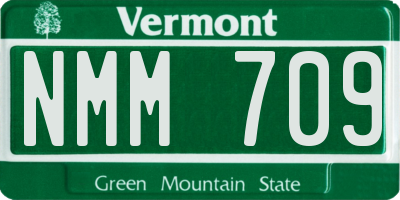 VT license plate NMM709