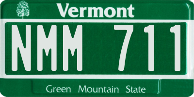 VT license plate NMM711