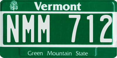 VT license plate NMM712