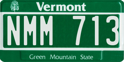VT license plate NMM713