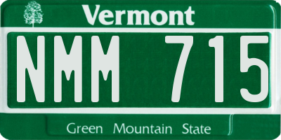 VT license plate NMM715