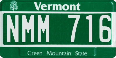 VT license plate NMM716