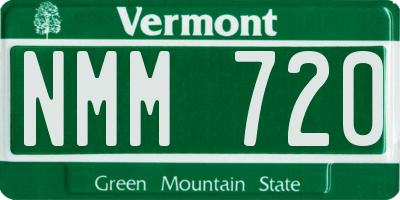 VT license plate NMM720