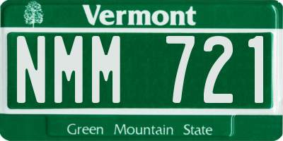 VT license plate NMM721