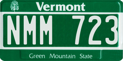 VT license plate NMM723