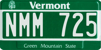 VT license plate NMM725