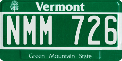 VT license plate NMM726