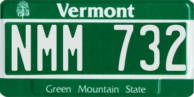 VT license plate NMM732