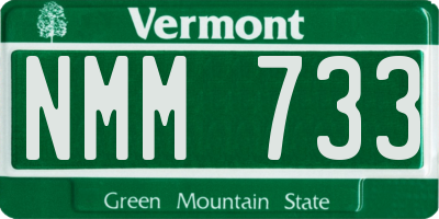 VT license plate NMM733