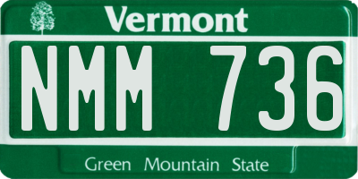 VT license plate NMM736