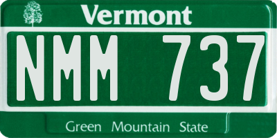VT license plate NMM737