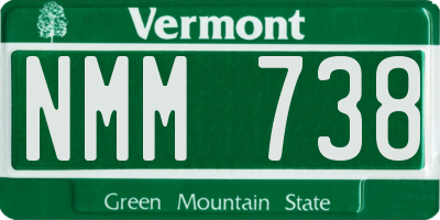 VT license plate NMM738