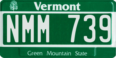 VT license plate NMM739