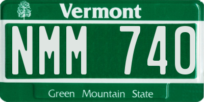 VT license plate NMM740