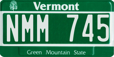 VT license plate NMM745
