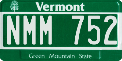 VT license plate NMM752
