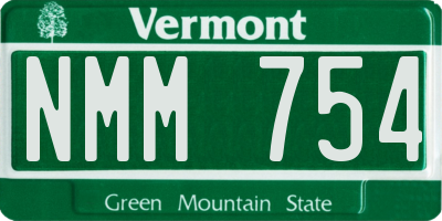 VT license plate NMM754