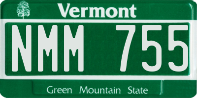 VT license plate NMM755