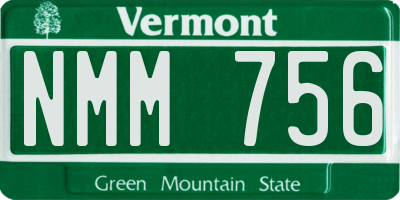 VT license plate NMM756