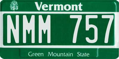 VT license plate NMM757