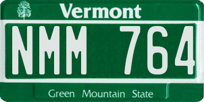 VT license plate NMM764