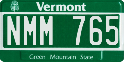 VT license plate NMM765