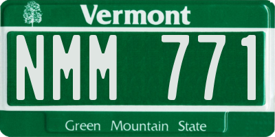 VT license plate NMM771