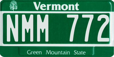 VT license plate NMM772