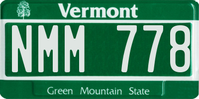 VT license plate NMM778