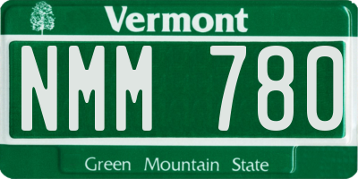 VT license plate NMM780