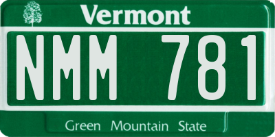 VT license plate NMM781