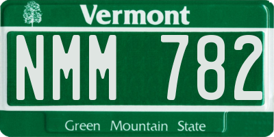 VT license plate NMM782