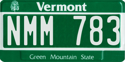 VT license plate NMM783