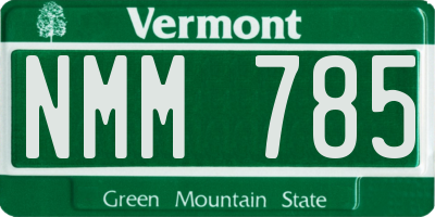VT license plate NMM785