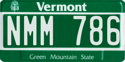 VT license plate NMM786