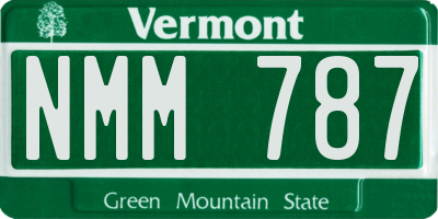 VT license plate NMM787