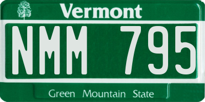 VT license plate NMM795