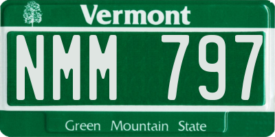 VT license plate NMM797
