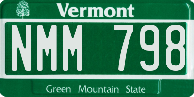 VT license plate NMM798