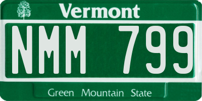 VT license plate NMM799