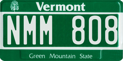 VT license plate NMM808