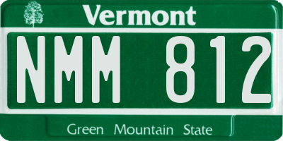 VT license plate NMM812