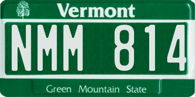 VT license plate NMM814