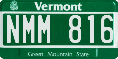 VT license plate NMM816