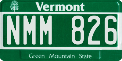VT license plate NMM826