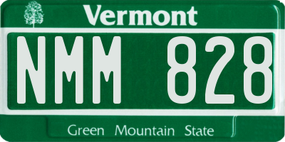 VT license plate NMM828