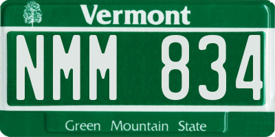 VT license plate NMM834