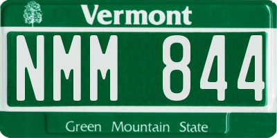 VT license plate NMM844