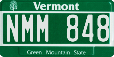 VT license plate NMM848